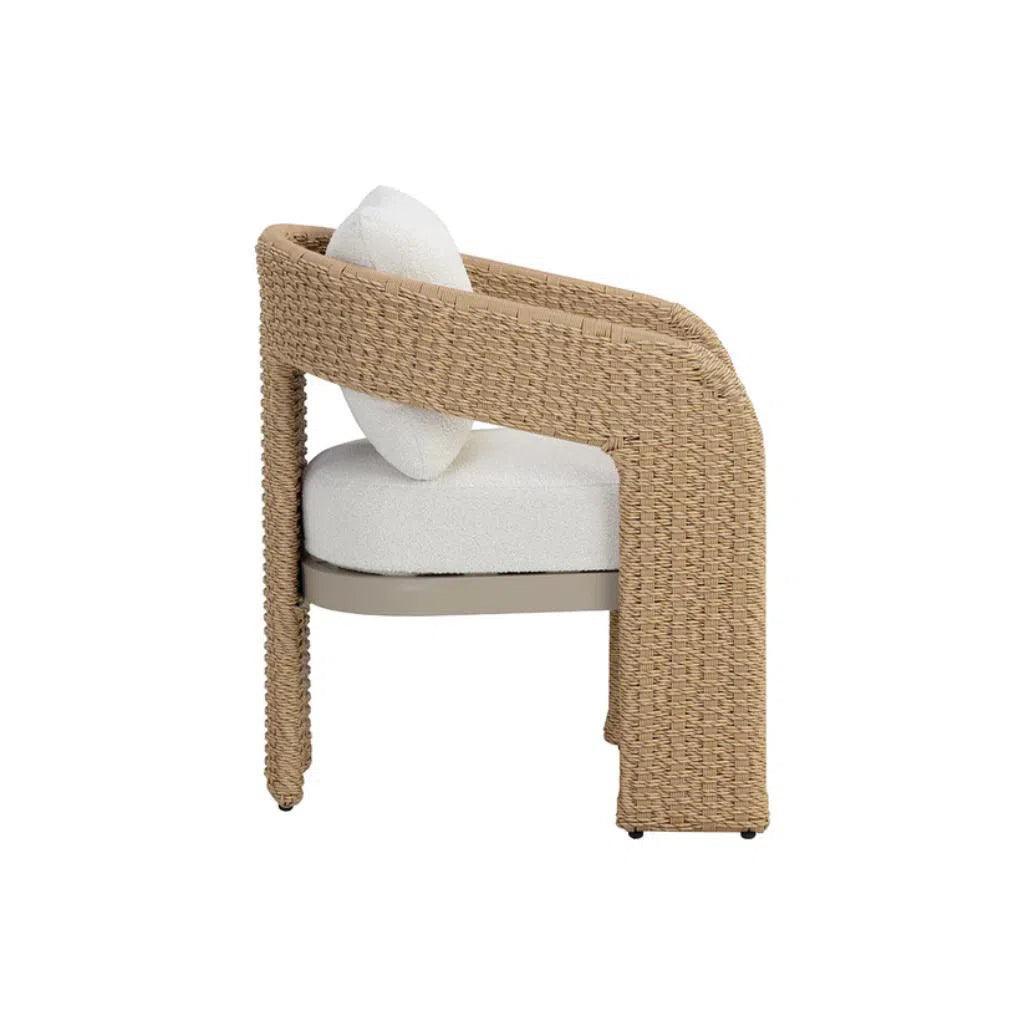 Pylos Fabric Outdoor Dining Armchair - LOOMLAN - SUNPAN - Outdoor Dining Chairs