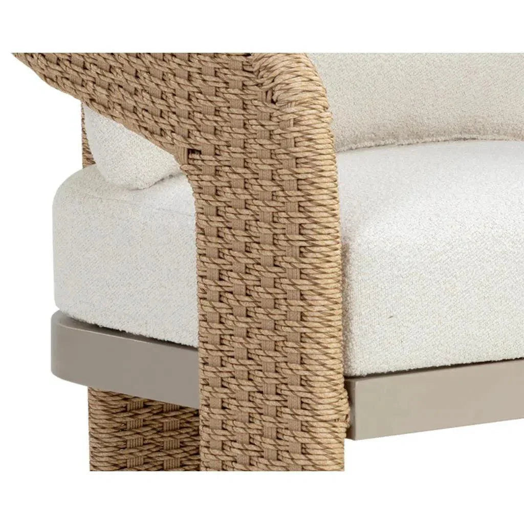 Pylos Fabric Outdoor Dining Armchair - LOOMLAN - SUNPAN - Outdoor Dining Chairs