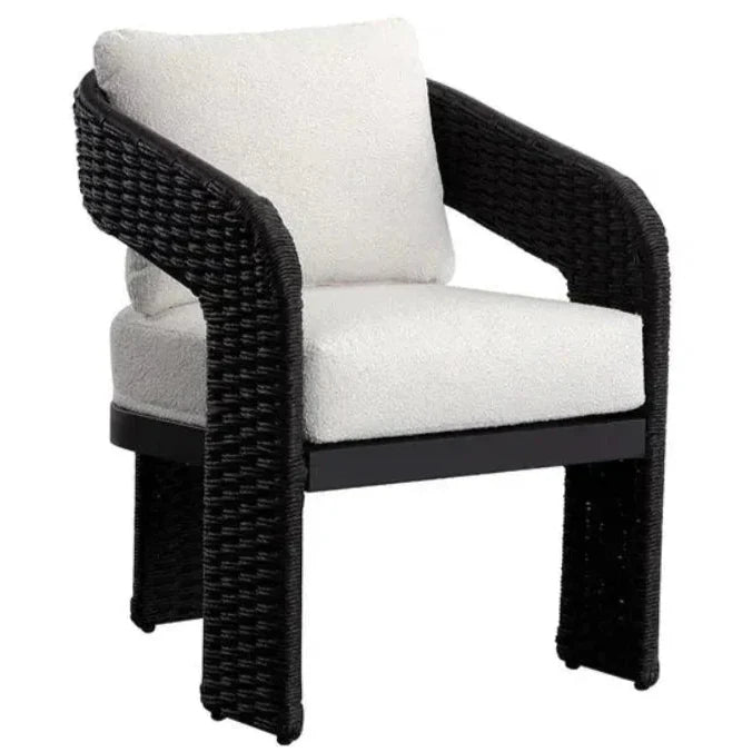 Pylos Fabric Outdoor Dining Armchair - LOOMLAN - SUNPAN - Outdoor Dining Chairs
