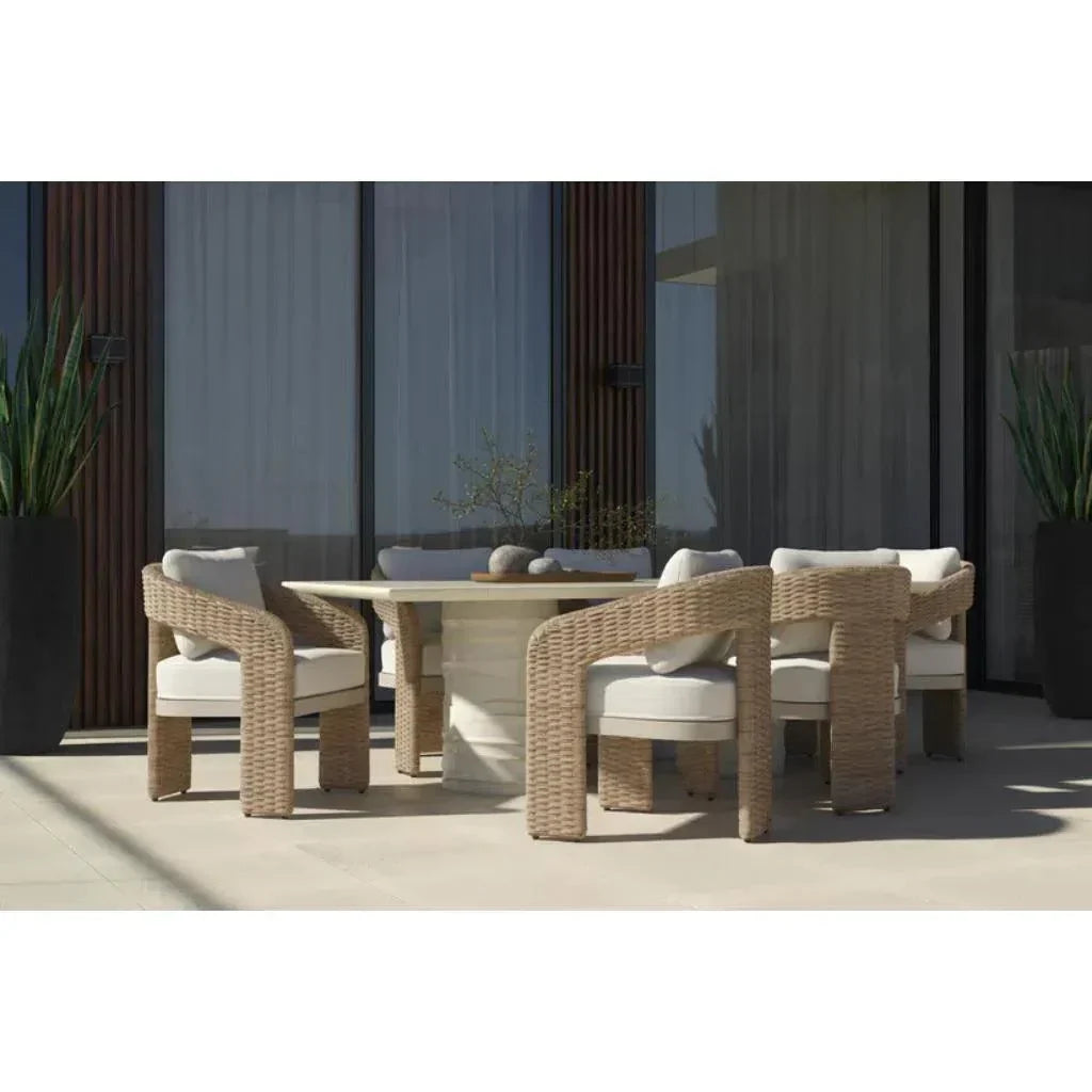 Pylos Fabric Outdoor Dining Armchair - LOOMLAN - SUNPAN - Outdoor Dining Chairs