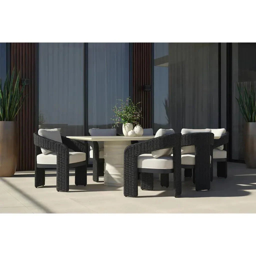 Pylos Fabric Outdoor Dining Armchair - LOOMLAN - SUNPAN - Outdoor Dining Chairs