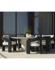 Pylos Fabric Outdoor Dining Armchair - LOOMLAN - SUNPAN - Outdoor Dining Chairs