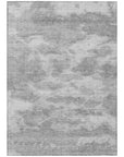 LOOMLAN Rugs Pyrelle Gray Washable Indoor-Outdoor Rug