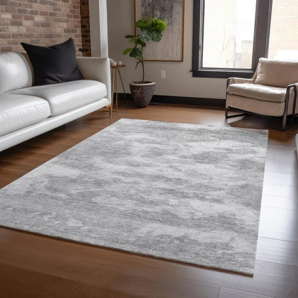 LOOMLAN Rugs Pyrelle Gray Washable Indoor-Outdoor Rug