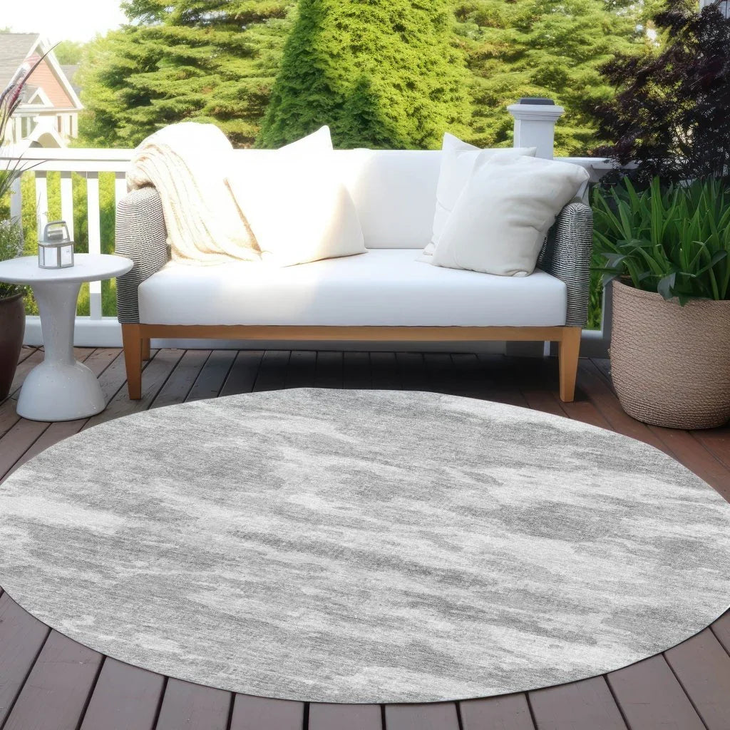 LOOMLAN Rugs Pyrelle Gray Washable Indoor-Outdoor Rug