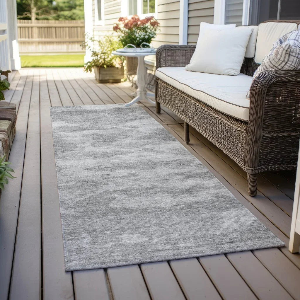 LOOMLAN Rugs Pyrelle Gray Washable Indoor-Outdoor Rug