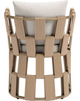 Quadrat White Dining Arm Chair - LOOMLAN - Zuo Modern - Outdoor Dining Chairs