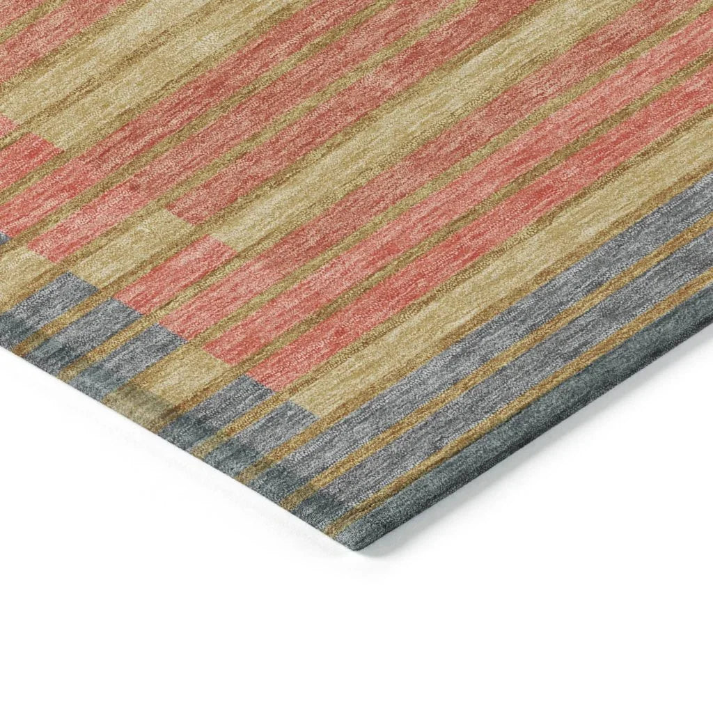 LOOMLAN Rugs Quara Gray Washable Indoor-Outdoor Rug