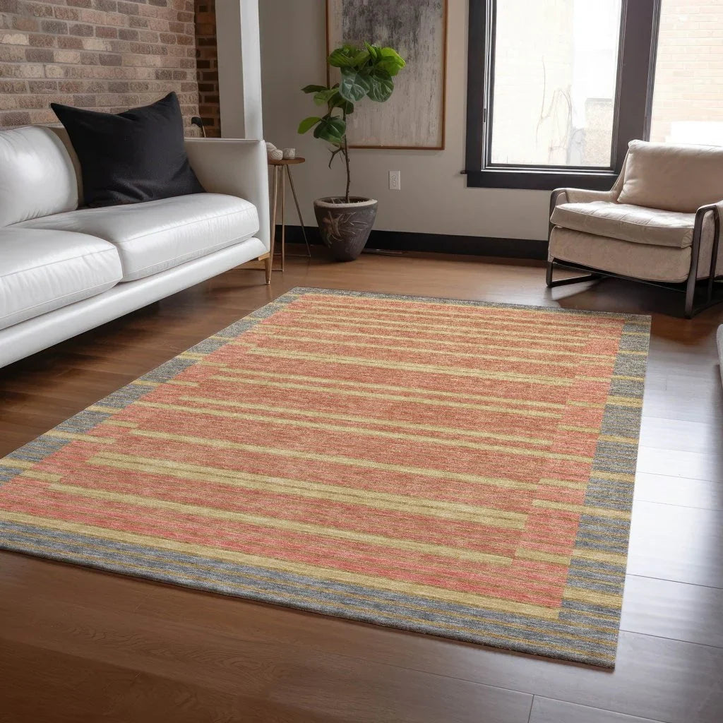 LOOMLAN Rugs Quara Gray Washable Indoor-Outdoor Rug