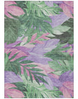 LOOMLAN Rugs Quilene Green Washable Indoor-Outdoor Rug