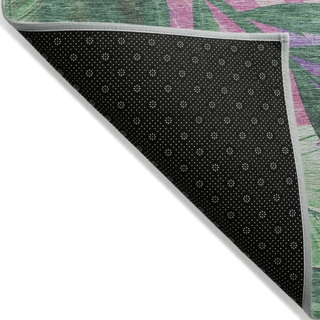 LOOMLAN Rugs Quilene Green Washable Indoor-Outdoor Rug