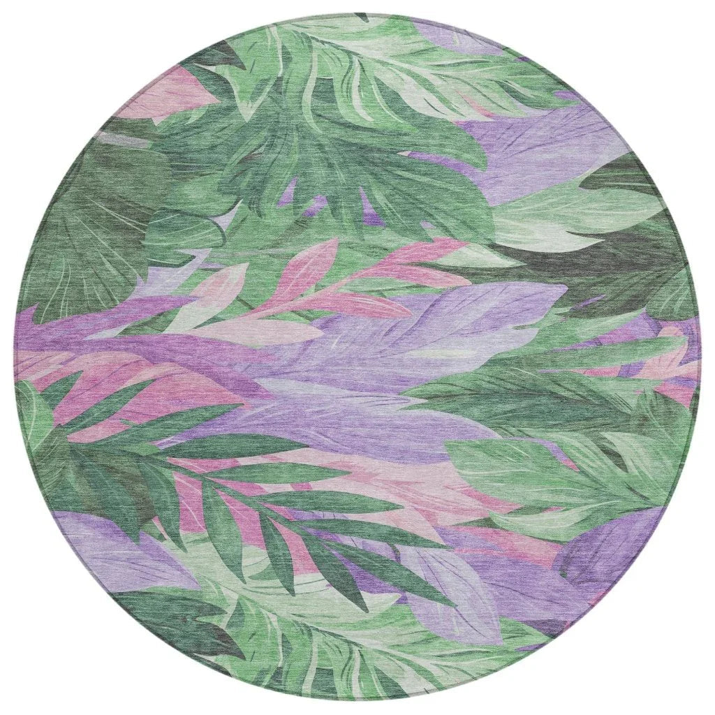 LOOMLAN Rugs Quilene Green Washable Indoor-Outdoor Rug