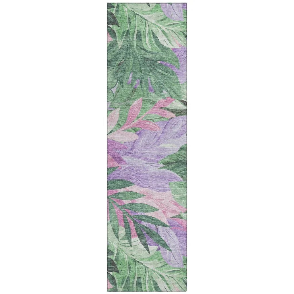 LOOMLAN Rugs Quilene Green Washable Indoor-Outdoor Rug