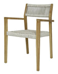 Quinn Wooden Patio Dining Arm Chair - LOOMLAN - Artesia - Outdoor Dining Chairs