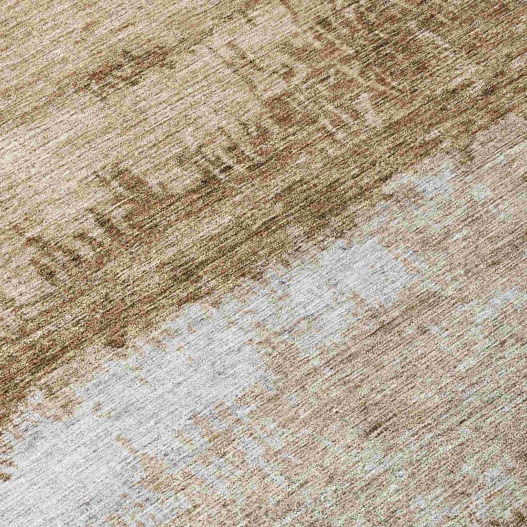 LOOMLAN Rugs Raffinna Brown Washable Indoor-Outdoor Rug