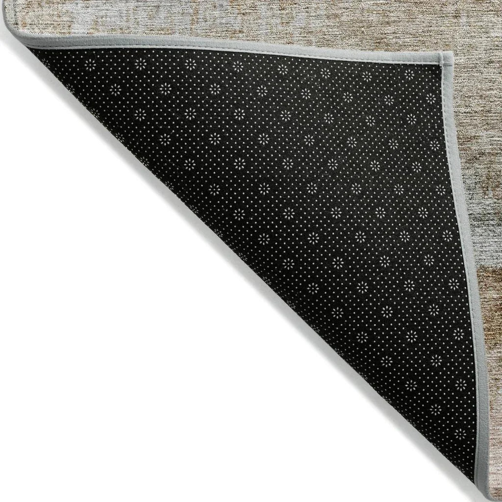 LOOMLAN Rugs Raffinna Brown Washable Indoor-Outdoor Rug