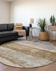 LOOMLAN Rugs Raffinna Brown Washable Indoor-Outdoor Rug