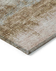 LOOMLAN Rugs Raffinna Brown Washable Indoor-Outdoor Rug