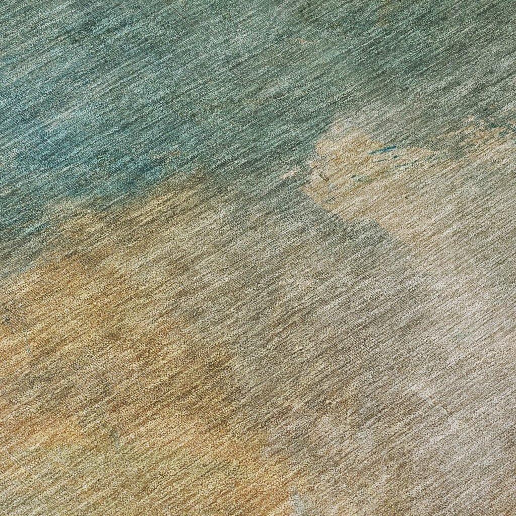 LOOMLAN Rugs Raffira Green Washable Indoor-Outdoor Rug