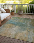LOOMLAN Rugs Raffira Green Washable Indoor-Outdoor Rug