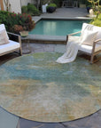 LOOMLAN Rugs Raffira Green Washable Indoor-Outdoor Rug