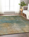 LOOMLAN Rugs Raffira Green Washable Indoor-Outdoor Rug