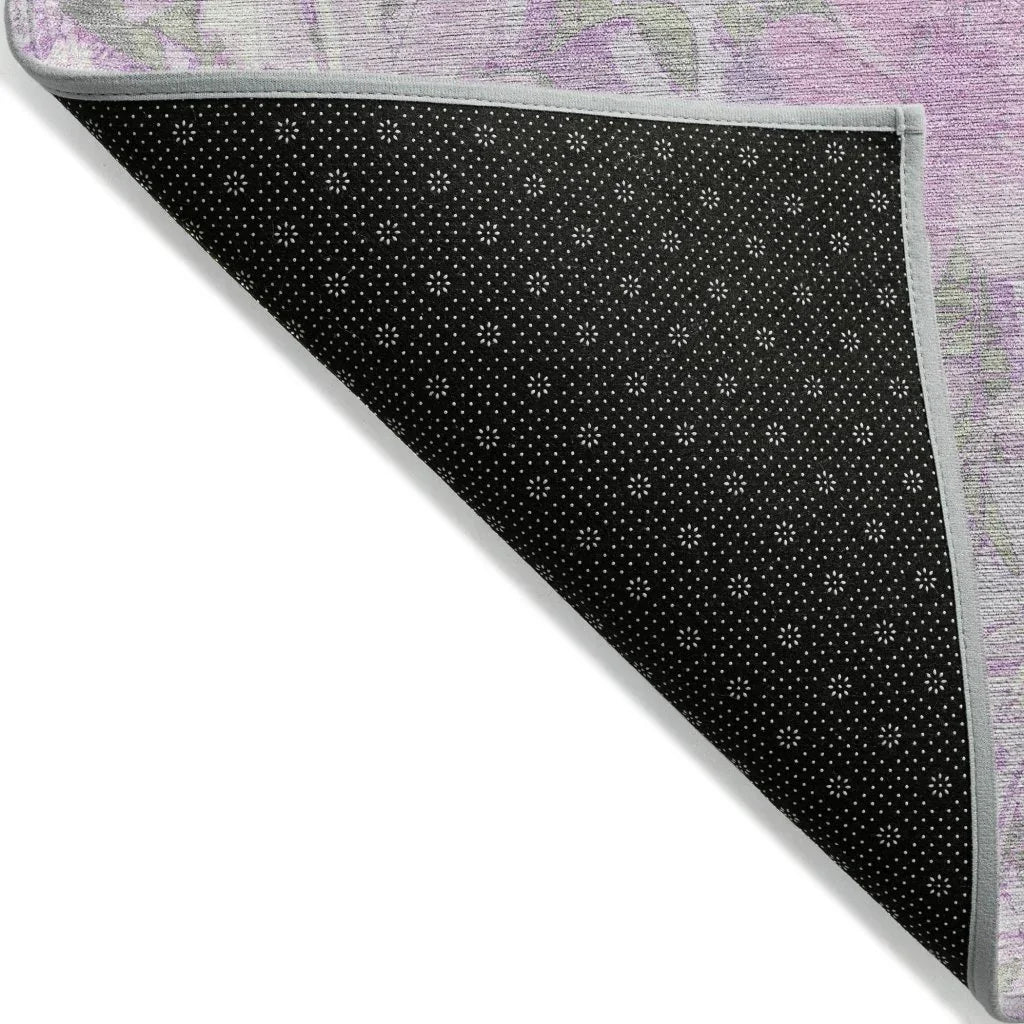 LOOMLAN Rugs Raimana Purple Washable Indoor-Outdoor Rug
