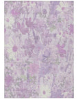 LOOMLAN Rugs Raimana Purple Washable Indoor-Outdoor Rug