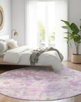 LOOMLAN Rugs Raimana Purple Washable Indoor-Outdoor Rug