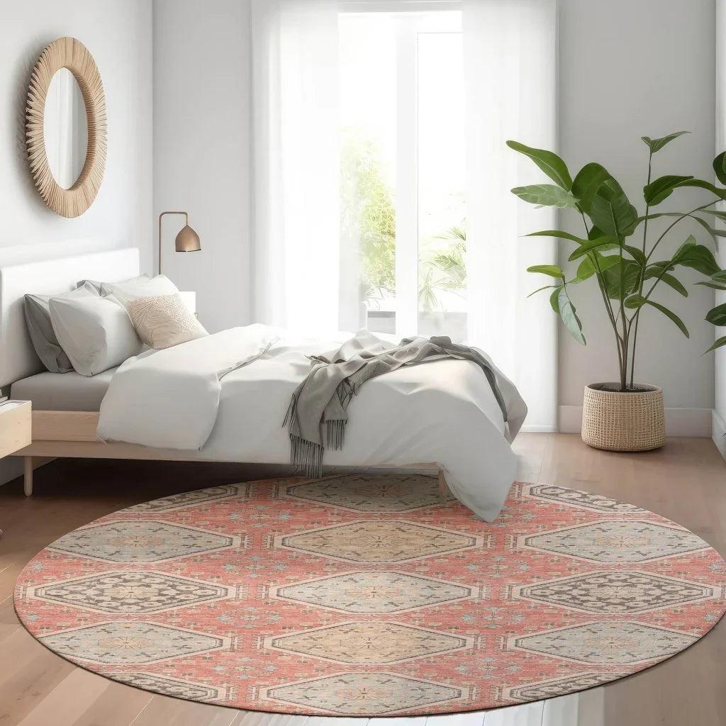 LOOMLAN Rugs Rapsodea Orange Washable Indoor-Outdoor Rug