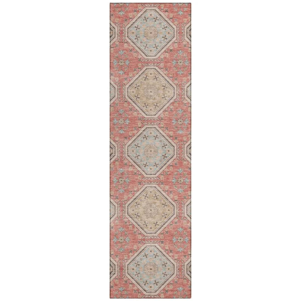 LOOMLAN Rugs Rapsodea Orange Washable Indoor-Outdoor Rug