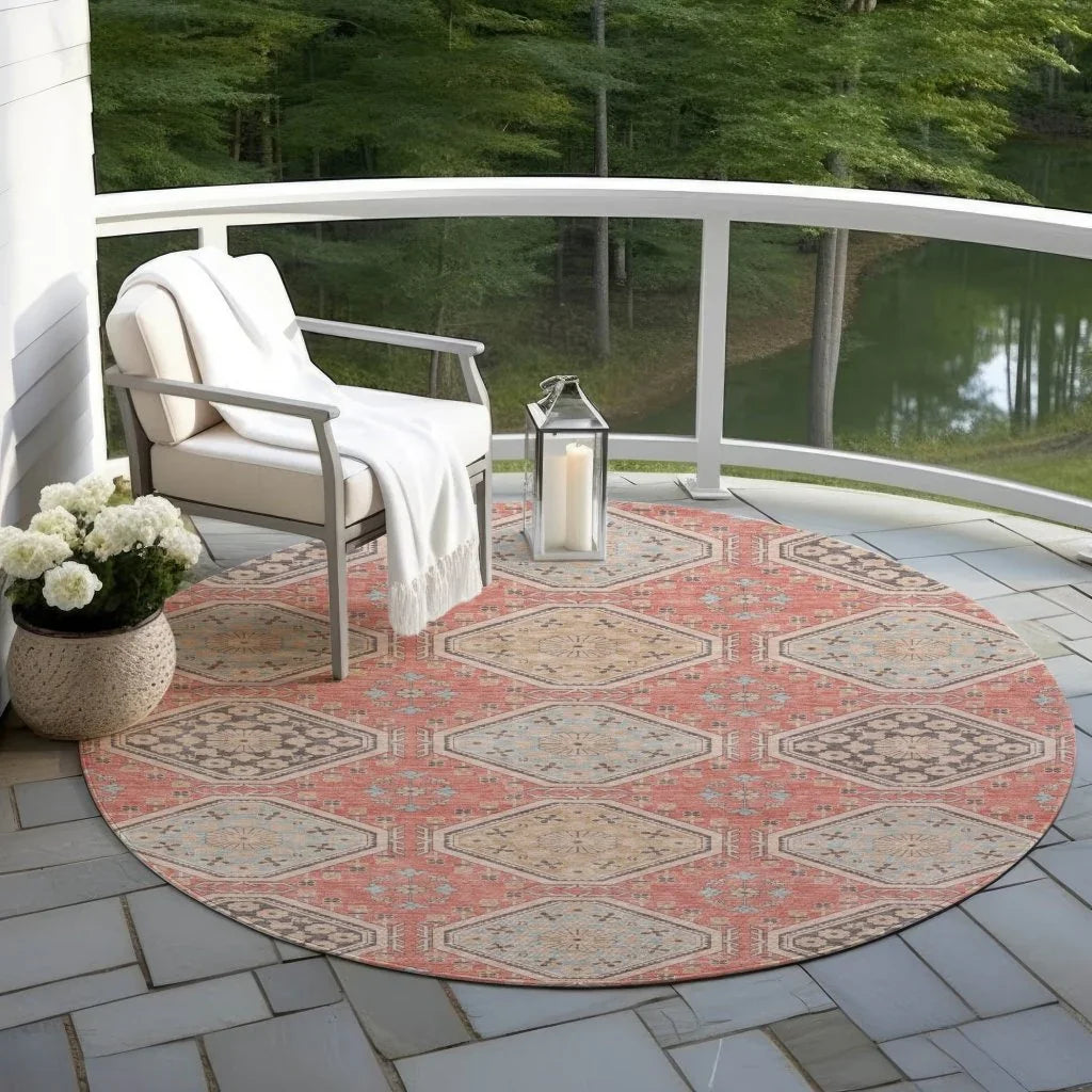 LOOMLAN Rugs Rapsodea Orange Washable Indoor-Outdoor Rug