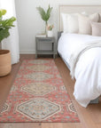 LOOMLAN Rugs Rapsodea Orange Washable Indoor-Outdoor Rug