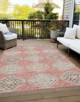LOOMLAN Rugs Rapsodea Orange Washable Indoor-Outdoor Rug