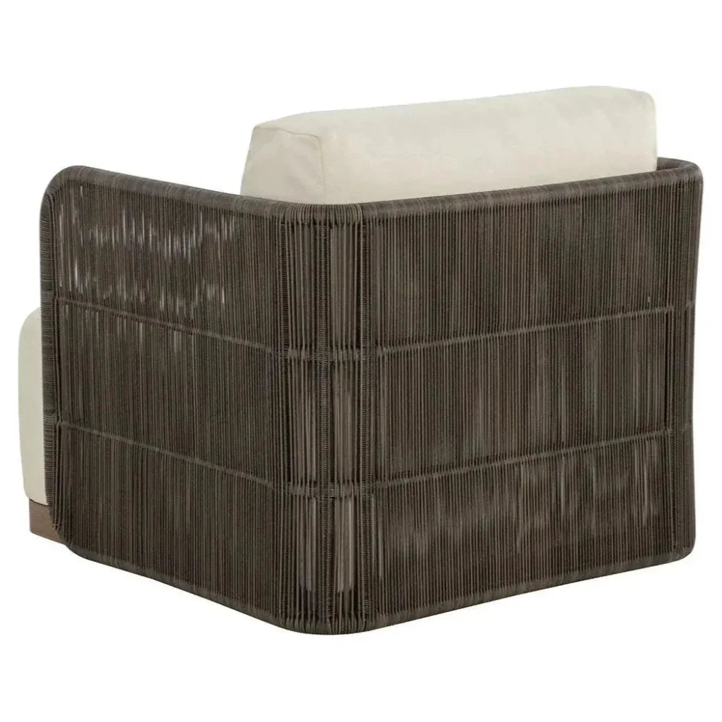 Ravenna Swivel Armchair Stinson Cream Outdoor Chair - LOOMLAN - SUNPAN - Outdoor Lounge Chairs