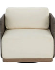 Ravenna Swivel Armchair Stinson Cream Outdoor Chair - LOOMLAN - SUNPAN - Outdoor Lounge Chairs
