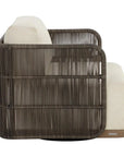 Ravenna Swivel Armchair Stinson Cream Outdoor Chair - LOOMLAN - SUNPAN - Outdoor Lounge Chairs