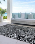 LOOMLAN Rugs Raya Black Washable Indoor-Outdoor Rug