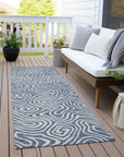 LOOMLAN Rugs Raya Blue Washable Indoor-Outdoor Rug
