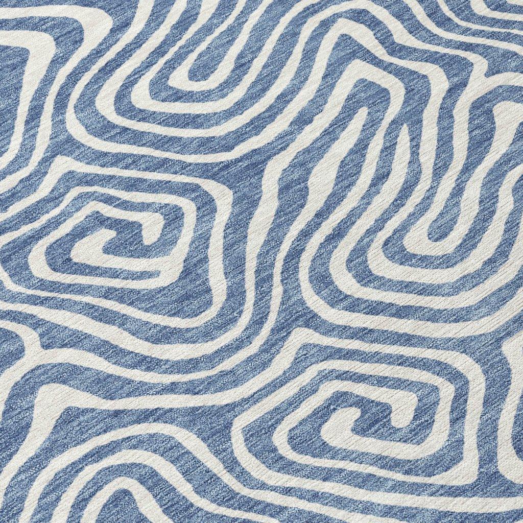 LOOMLAN Rugs Raya Blue Washable Indoor-Outdoor Rug