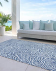 LOOMLAN Rugs Raya Blue Washable Indoor-Outdoor Rug