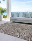 LOOMLAN Rugs Raya Brown Washable Indoor-Outdoor Rug