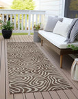 LOOMLAN Rugs Raya Brown Washable Indoor-Outdoor Rug