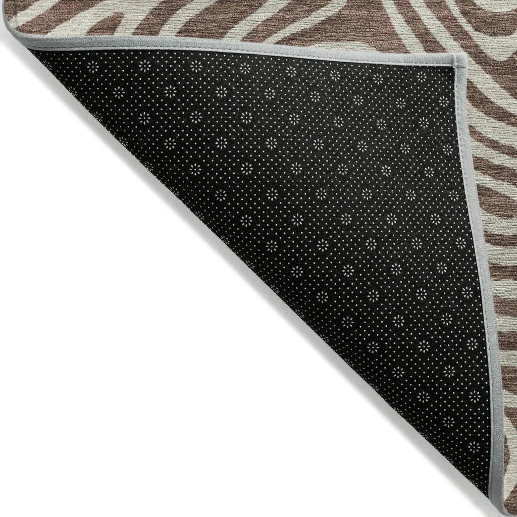 LOOMLAN Rugs Raya Brown Washable Indoor-Outdoor Rug