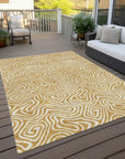 LOOMLAN Rugs Raya Gold Washable Indoor-Outdoor Rug