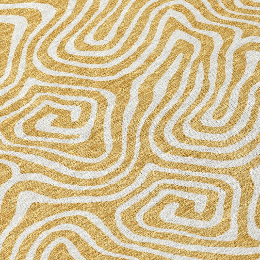 LOOMLAN Rugs Raya Gold Washable Indoor-Outdoor Rug