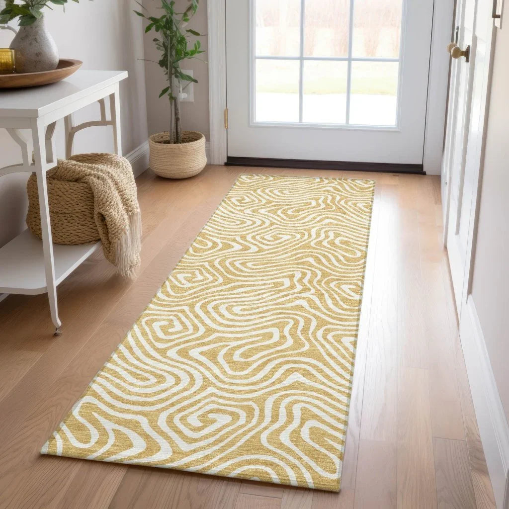 LOOMLAN Rugs Raya Gold Washable Indoor-Outdoor Rug