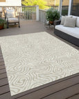 LOOMLAN Rugs Raya Ivory Washable Indoor-Outdoor Rug