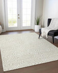 LOOMLAN Rugs Raya Ivory Washable Indoor-Outdoor Rug