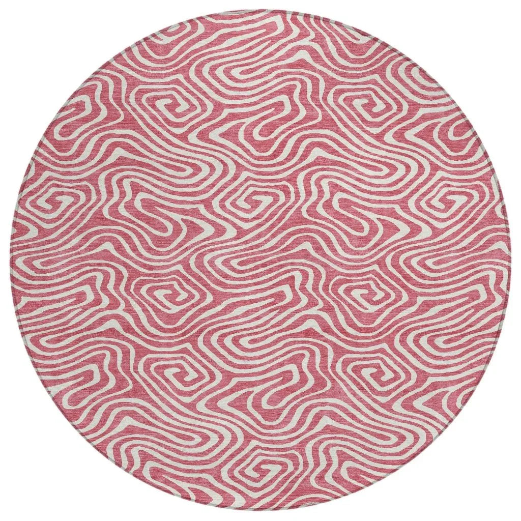 LOOMLAN Rugs Raya Pink Washable Indoor-Outdoor Rug